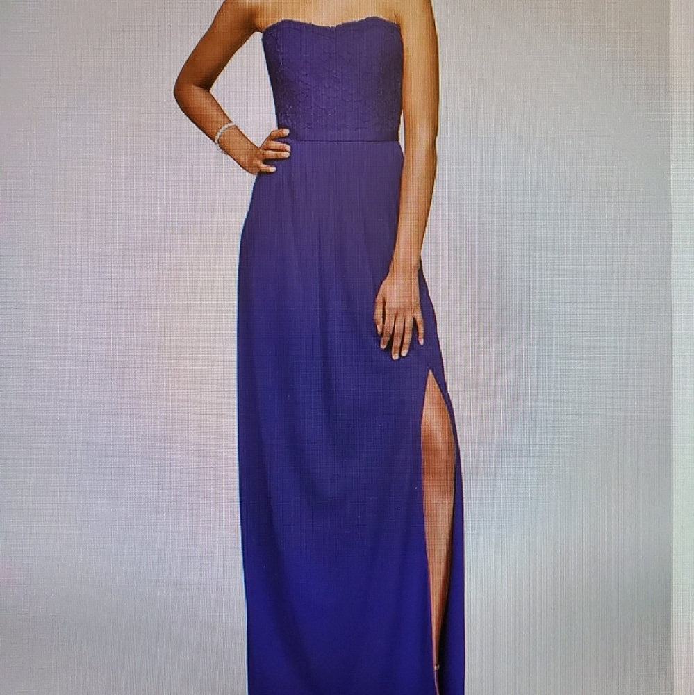 David's Bridal Purple Gown